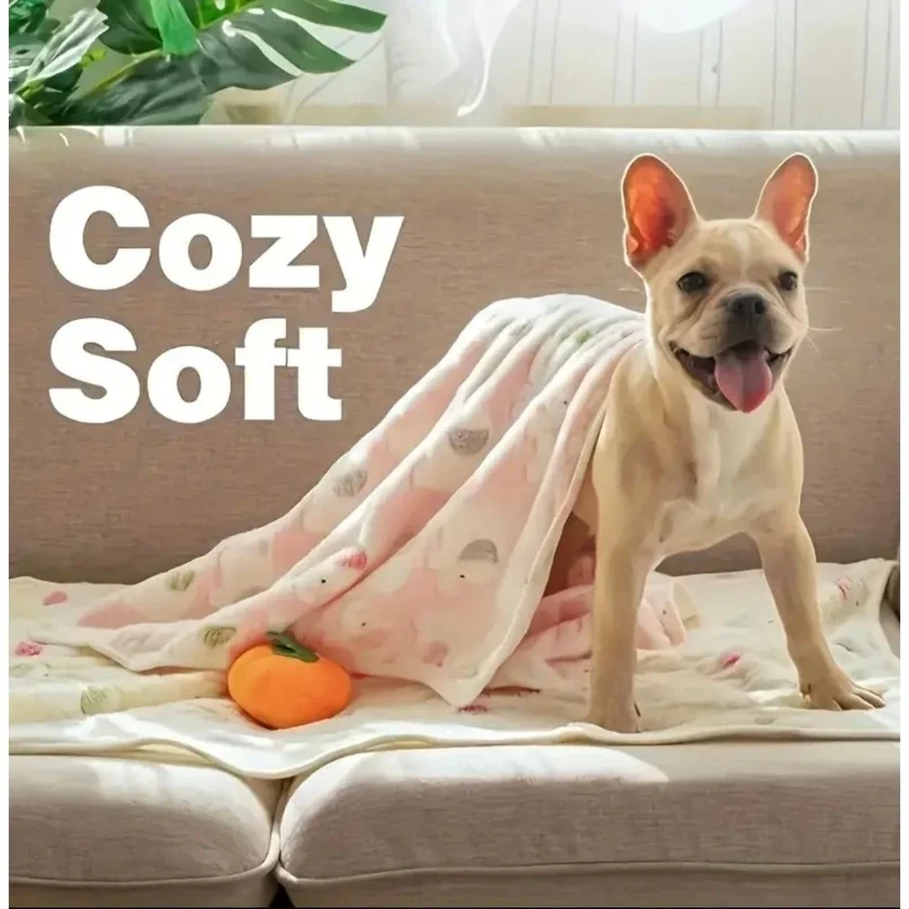 Manta Para Mascotas De Forro‎ Polar Suave Con Estampado De Elefantes 21